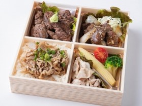 サイコロステーキ＆焼肉ハラミ＆カルビ重御膳