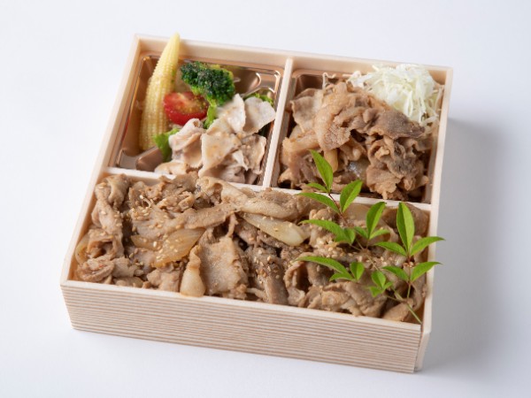 特製ダレの生姜焼き＆焼肉カルビ重御膳