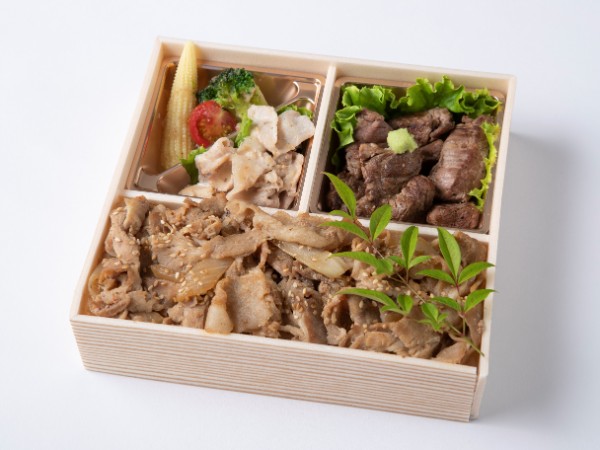 サイコロステーキ＆焼肉カルビ重御膳