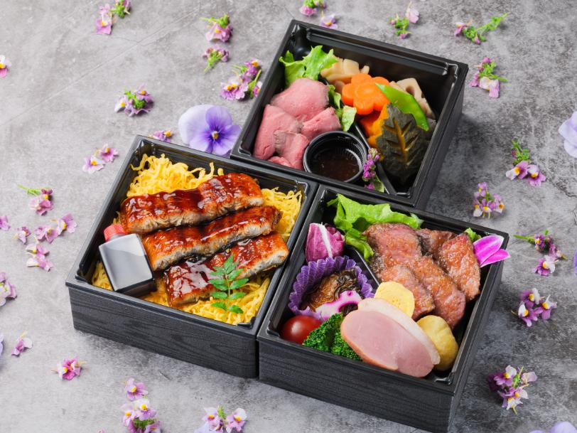 厳選うな重と黒毛牛ステーキの三段弁当【オープン限定価格　３２４０円→２７００円】