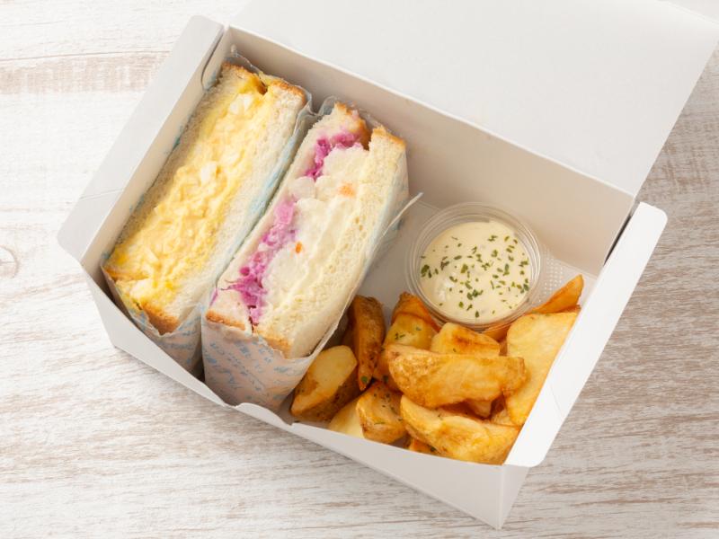 【2種のクラフトサンド】ふわとろ玉子とごろっとポテトサラダサンドボックス