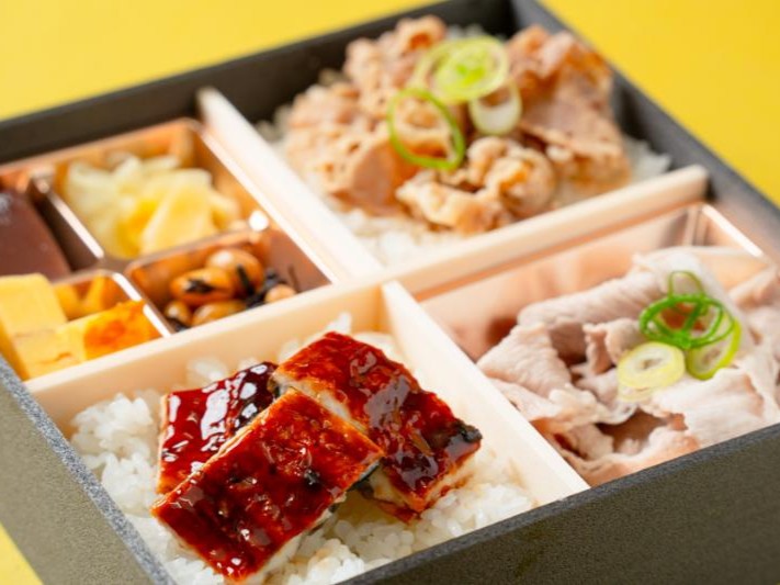 鰻・牛すき・豚しゃぶのトリプルメイン弁当