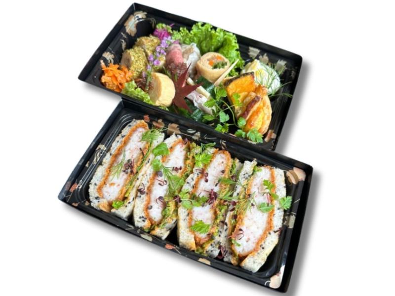 海老カツサンド二段弁当