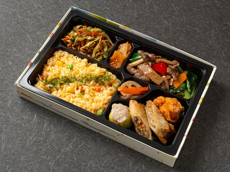 上海焼きそば＆牛肉黒胡椒炒め　中華点心セット