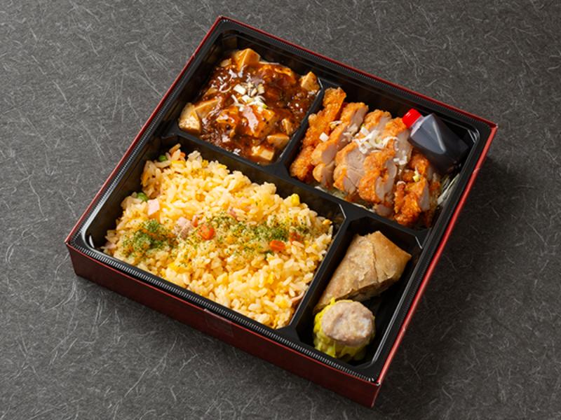 麻婆豆腐と油淋鶏の得得弁当