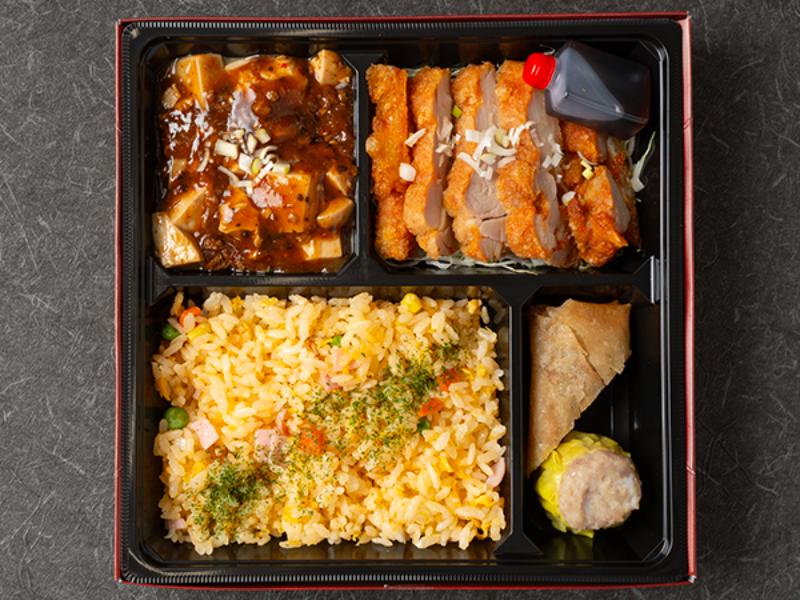 麻婆豆腐と油淋鶏の得得弁当
