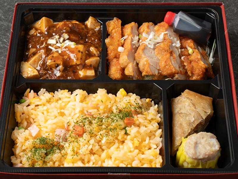 麻婆豆腐と油淋鶏の得得弁当