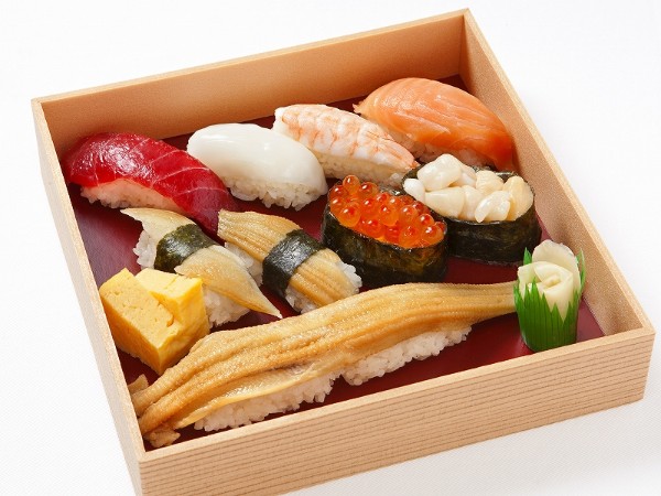 穴子と握り盛り合わせ