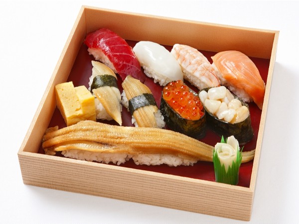 穴子と握り盛り合わせ