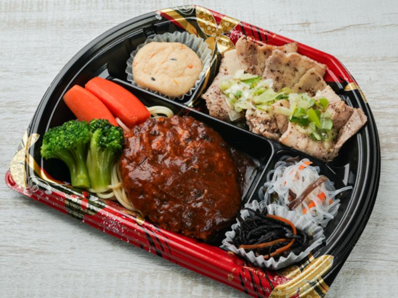 和牛と三元豚の合びきハンバーグ＆豚カルビ弁当