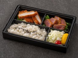 熟成豚のロースと熟成牛ランプカツ弁当