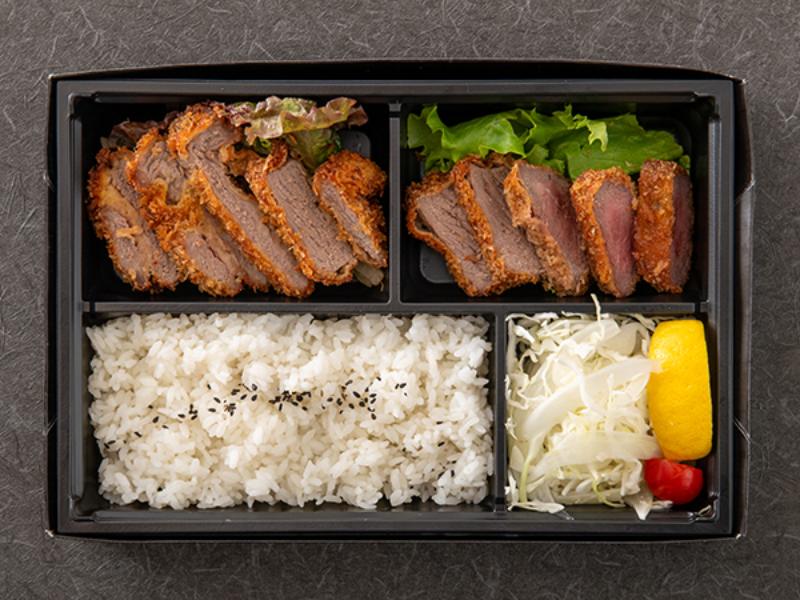 熟成牛のサーロインとランプカツ弁当