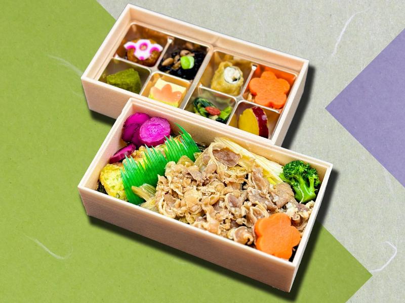 牛すき焼きのり弁二段重