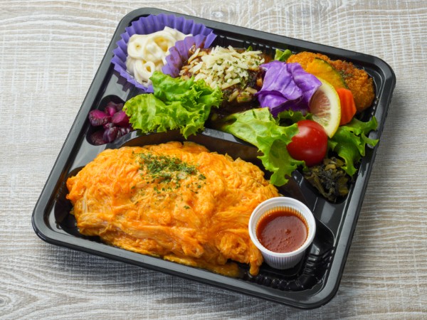 洋風オムライス＆チーズハンバーグ弁当