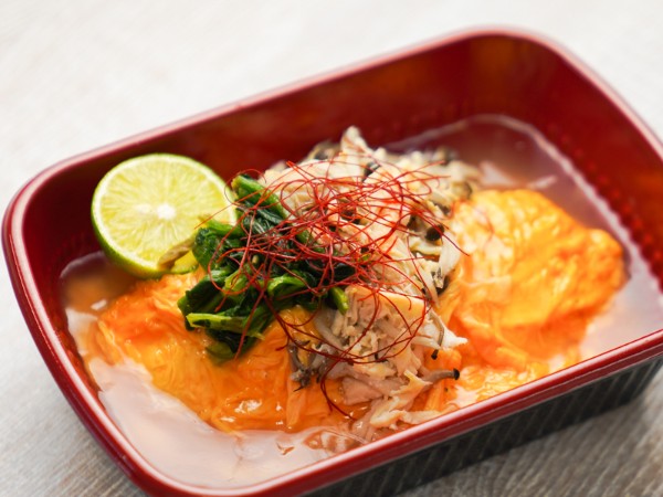 【お弁当デリ限定】オムライス 蒸し鶏ときのこの檸檬塩だれソース