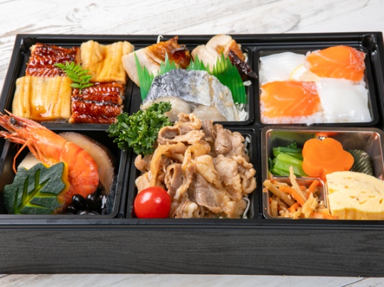 【4種の市松寿司極上御膳】絶品牛焼肉