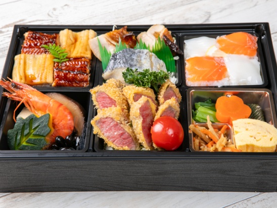 【4種の市松寿司極上御膳】厳選牛カツ