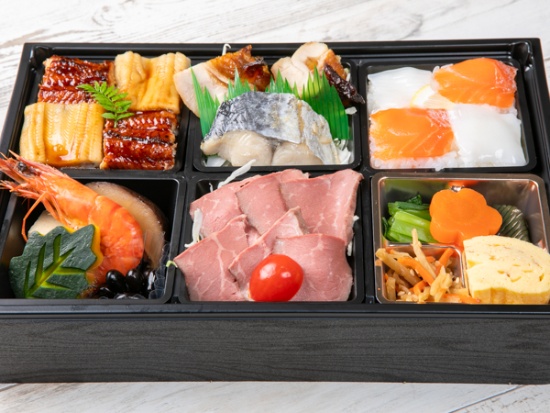 【4種の市松寿司極上御膳】ジューシーローストビーフ