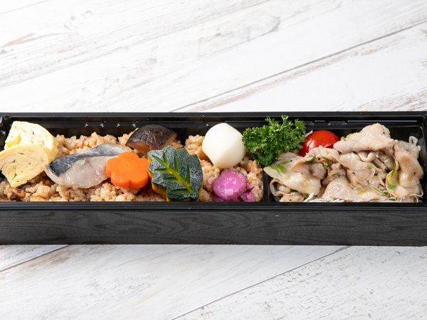 【炊き込みご飯と幽庵焼きの長折御膳】葱塩豚カルビ