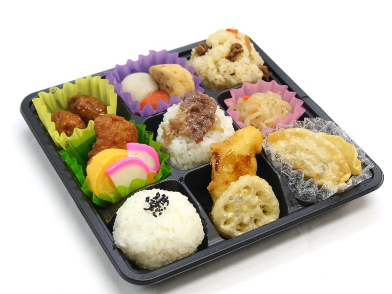 3種ご飯の彩り弁当