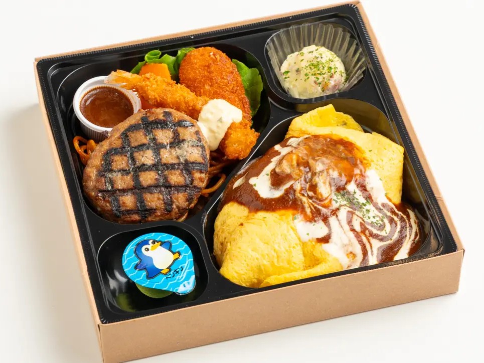 直火網焼きステーキハンバーグMIXグリル＆オムライス
