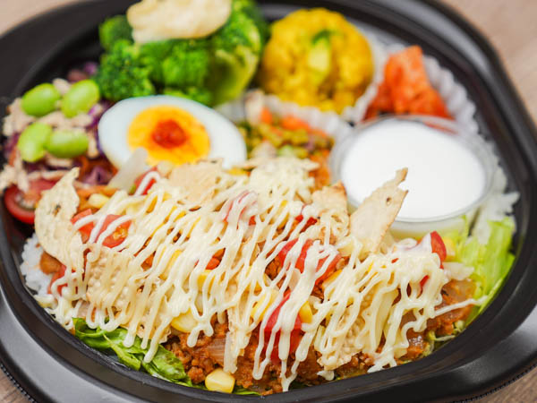 べジ惣菜5種のオリジナルタコライス弁当
