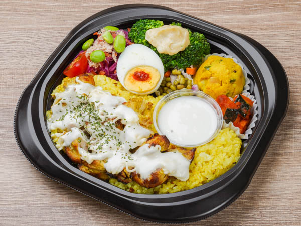 べジ惣菜5種のNYチキンオーバーライス弁当