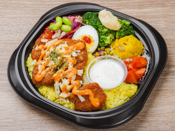 べジ惣菜5種のフィッシュオーバーライス弁当