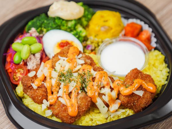 べジ惣菜5種のフィッシュオーバーライス弁当