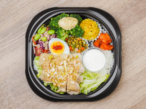 べジ惣菜5種のシンガポールジンジャーチキンライス弁当