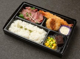 ローストビーフと有頭大海老フライの贅沢弁当