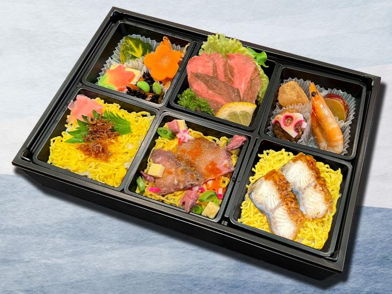 肉ちらしとうな丼とちりめん山椒ごはん、ステーキ御膳