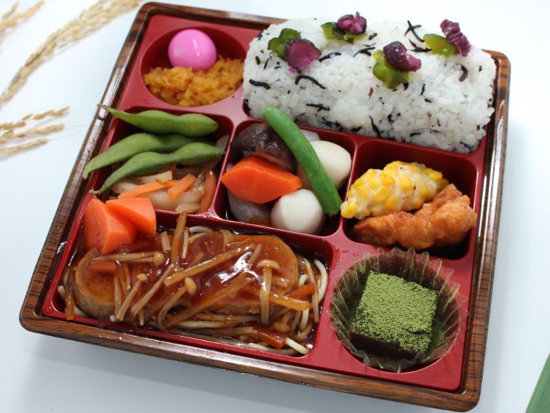 【特製】ハンバーグ甘酢餡（ひじきごはん）