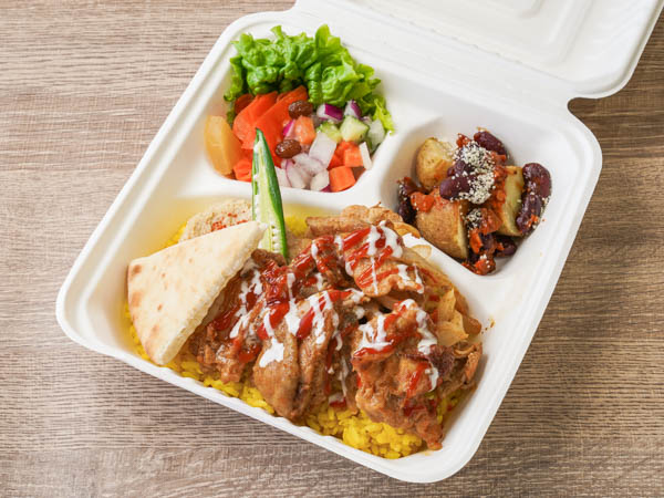 チキン＆ポークチャップオーバーライスコンボ　セパレートBOX