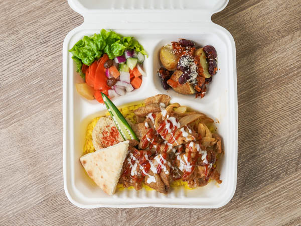 チキン＆ポークチャップオーバーライスコンボ　セパレートBOX