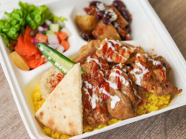 チキン＆ポークチャップオーバーライスコンボ　セパレートBOX