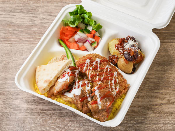 チキン＆フィッシュフライオーバーライスコンボ　セパレートBOX