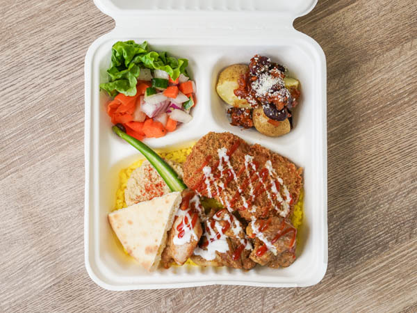 チキン＆フィッシュフライオーバーライスコンボ　セパレートBOX