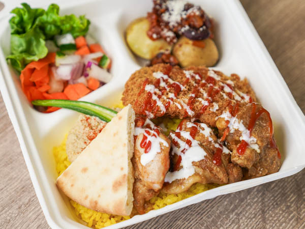チキン＆フィッシュフライオーバーライスコンボ　セパレートBOX