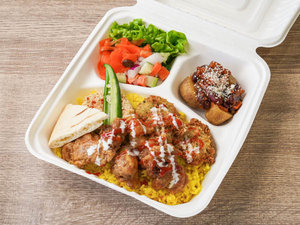 チキン＆ポップコーンシュリンプオーバーライスコンボ　セパレートBOX