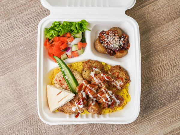 チキン＆ポップコーンシュリンプオーバーライスコンボ　セパレートBOX