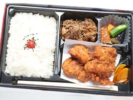 地鶏からあげ焼肉弁当