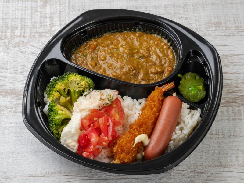 【食べるキーマカレー 人気ＮＯ．３】プリっとエビフライと自家製タルタルソース