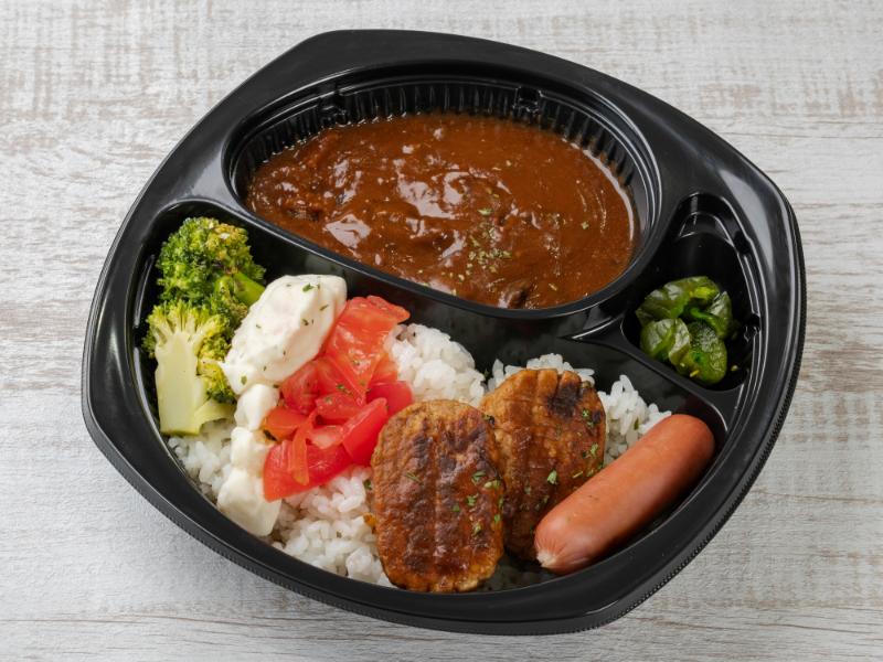 【飲む牛スジ煮込みハヤシ】自家製デミソースのハンバーグ