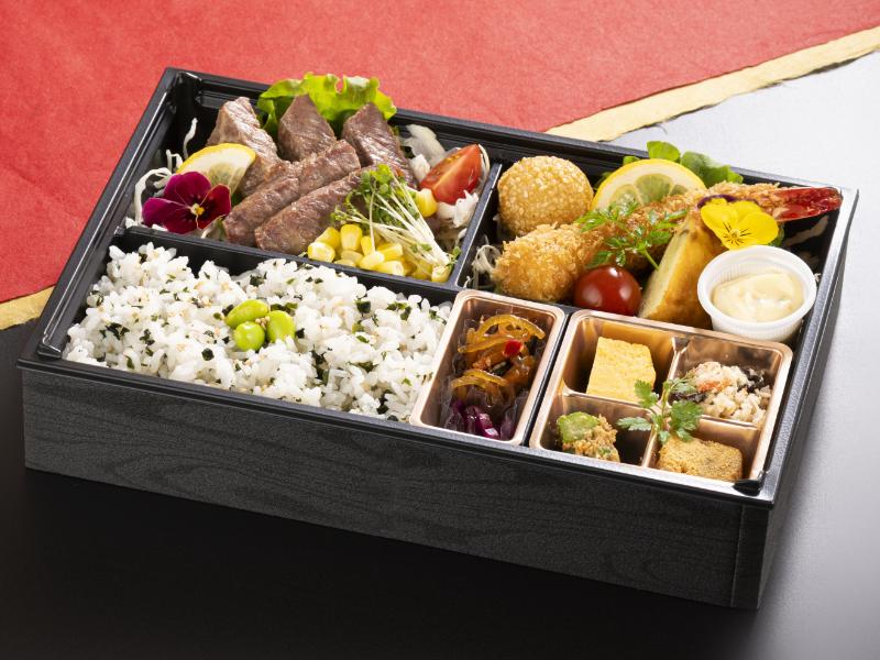 【ご飯が選べる】琴～手仕込みエビフライと特製牛ステーキ～