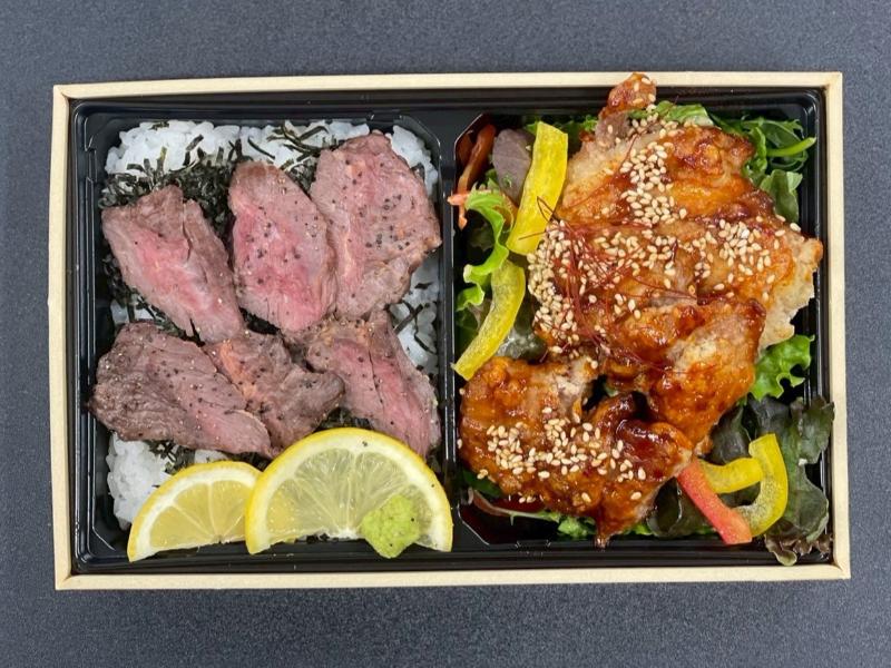 牛サガリステーキ重＆ヤンニョムチキンサラダお弁当