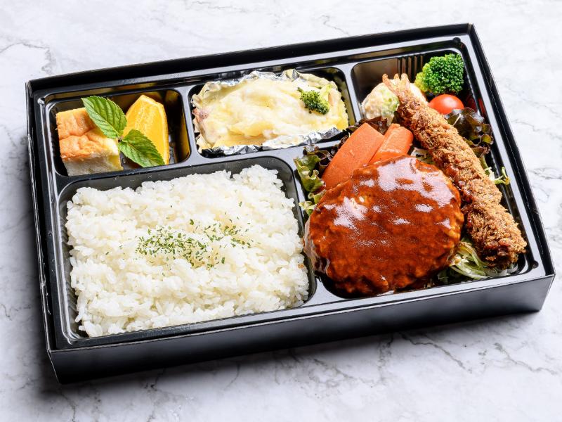 ハンバーグ・エビフライ弁当