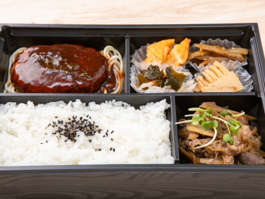 デミグラスハンバーグ＆国産牛肉しぐれ煮弁当