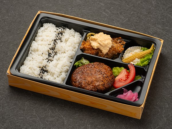 煮込ハンバーグ＆煮玉子タルタルのチキン南蛮弁当