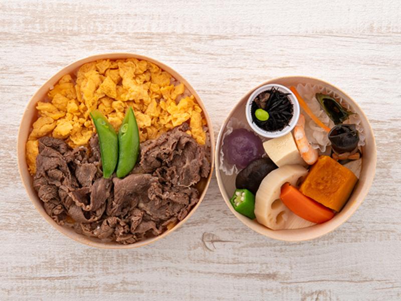 牛すき焼きわっぱ二段 （和惣菜付）